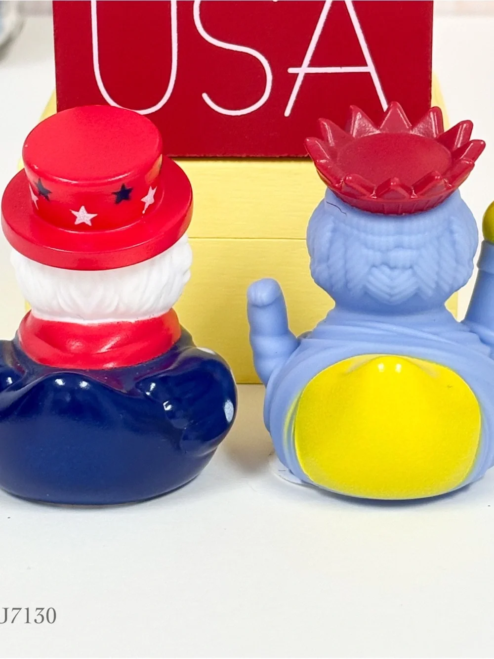 USA Patriotic Rubber Duck Duckie Set Uncle Sam & Statue Of Liberty NEW